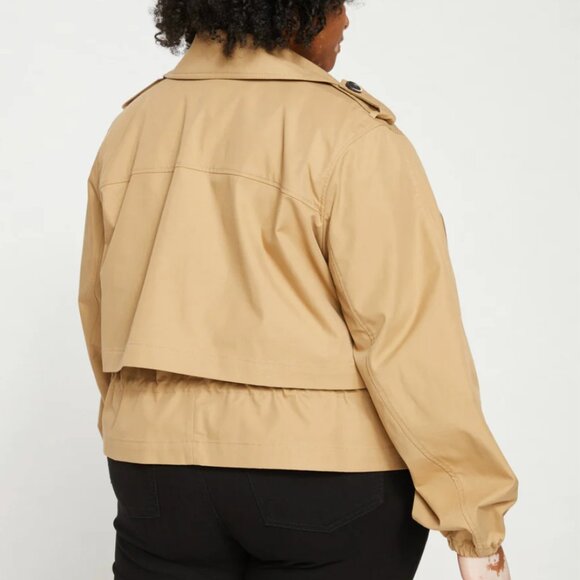 Universal Standard Leonard Cropped Trench Coat Size XS (10-12) - Picture 3 of 8